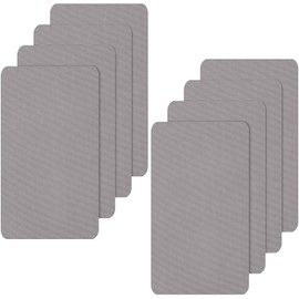 8 Pieces Nylon Repair Patch Self-Adhesive Waterproof Lightweight Repair Patch for Clothing Down Jacket Tent Cloth Bag(Gray)
