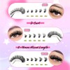300Pcs Wimpern Extensions Set Fluffy Künstliche Wimpern Cluster Lashes Extension