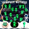 60 Pcs Alien Hair Clips Glow in Dark Rave,Mixed Styles,Green