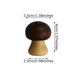 Enyuwlcm Wood Memo Holder Clip Suitable for Single Photo Picture Note Cute Mushroom Card Holder Stand Office Home Decoration Brown 2 Packs