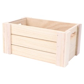OHPHCALL Medium Creative Wooden Desktop Storage Basket Storage Cube for Office Home