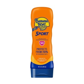 Banana Boat Sport Ultra Sunscreen Lotion SPF 50+ 8 oz (Pack Of 2 Bottles)