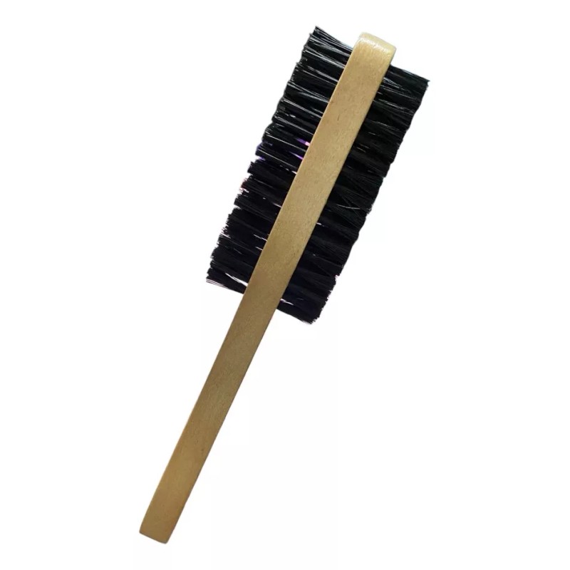 Gala Cepillo Doble De Onda De Madera Natural Para Barbero