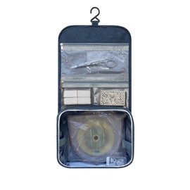 Travel Bag for Ostomy and Colostomy Supplies - Perfect for Post - Surgery Users, with Hanging Design and Stylish Covers for Female Patients (Navy)