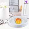 Trec Tech Marble Round Tray - 10" White Serving Tray