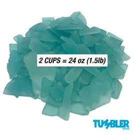 Tumbler Home Sea Glass for Crafts. 24oz Aqua Blue Sea Glass Decor. Seaglass Perfect for DIY Sea Glass Jewelry, Earrings, Necklace or Christmas Tree. Beautiful Beach Glass Vase Filler.