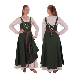 byCalvina - Calvina Costumes Canna Cotton Canvas - Apron Green - Green-XS/S