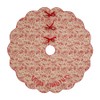 Mud Pie Toile Scalloped Tree Skirts, RED