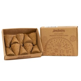 Luna Sundara Handmade Palo Santo Incense Cones (10 Cones Per Box) Sustainably Harvested Palo Santo from Peru