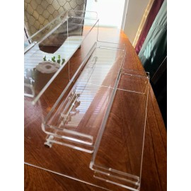 Meteou Acrylic Display Risers, 9.5'' Perfume Organizer Clear Riser  9.5x6 inch
