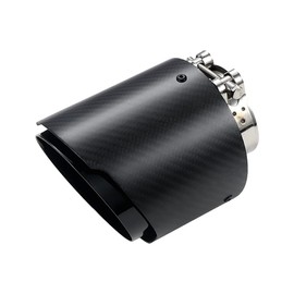 A-KARCK Carbon Fiber Exhaust Tip 2.5" Inlet to 4.5" Outlet, High Temperature Resistance 6" Long Stainless Steel Tailpipe tip (Black Shell)