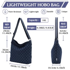 VX VONXURY Crossbody Bag for Women,Large Zip Corduroy Hobo Bag with Adjustable Strap Reusable Grocery Bags for School Travel Teen Girls