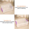 BTSKY 4 Pieces Stackable Transparent Pen Box Office Supplies Storage