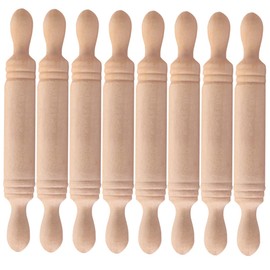 ABOOFAN 8pcs Rolling Pin Mini Craft Roller Adjustable Rollers Thing Mini House Decor Miniature Pastry Roller Mini Mini Rolling Bulk Prop Simulation Rolling Stick Wooden