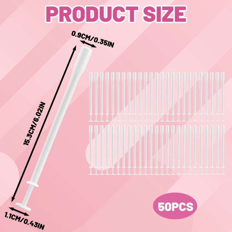 50 Pcs Disposable Pessary Applicators for Women, Suppository Applicator Feminine