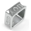 Alpha Omicron Pi Sorority Sterling Silver Square Ring with 1897