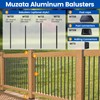 Muzata 4Pack 4"×4" Wood Post Plate Connector Deck Post Base