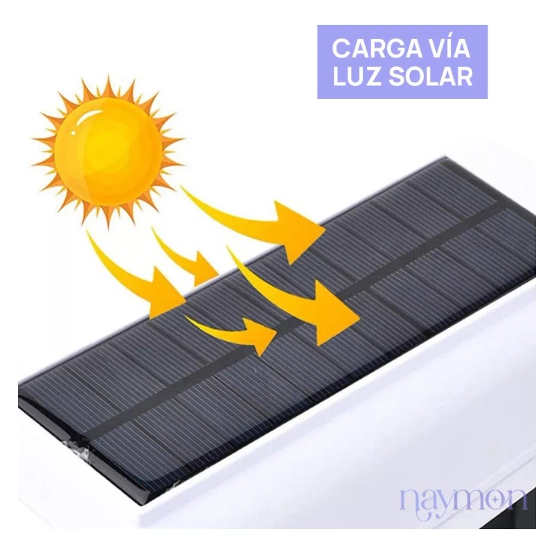 Naymon 5pz Lampara Reflector Solar Luz Led Pared Sensor Exterior