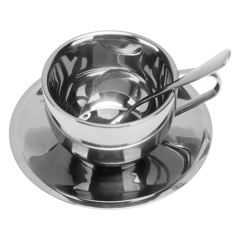 180ml Insulated Coffee Cup Set 304 Stainless Steel Double Walled
