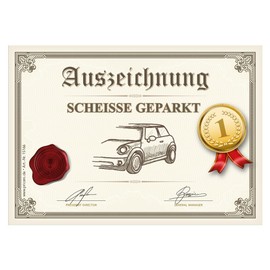 PRICARO Scheisse geparkt A6 Flyer Awards (Pack of 50)