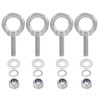 PATIKIL M8 x 30mm Eye Bolt with Nut, 4 Pack