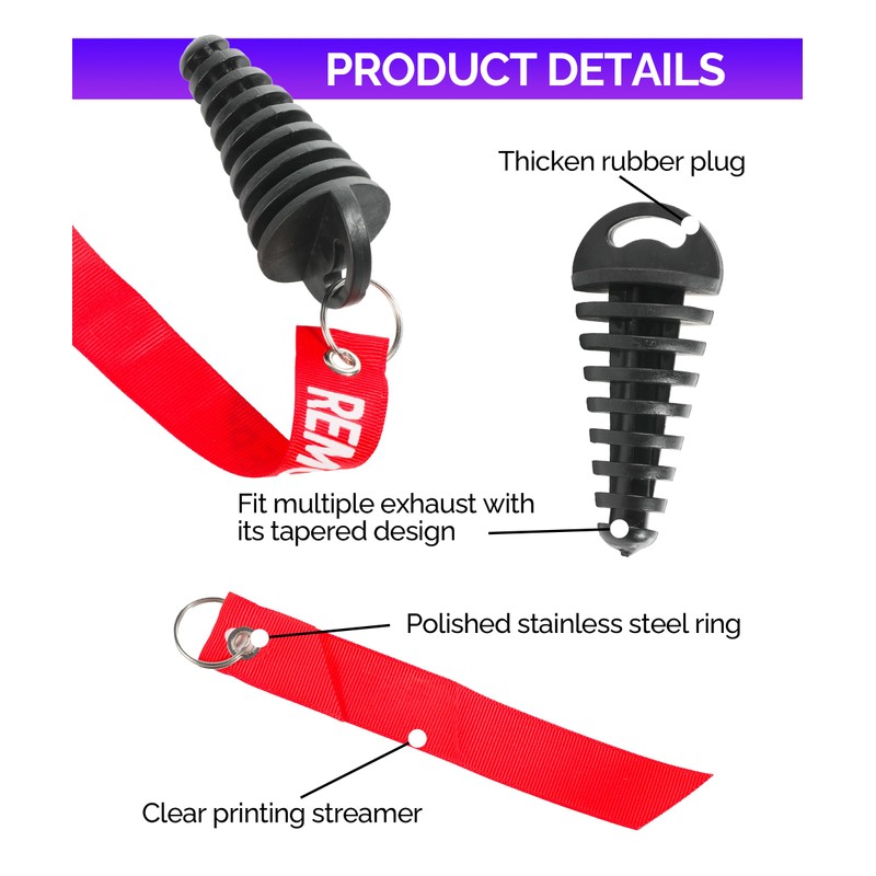 Flaconi 0.6 - 1.5 inch motorcycle exhaust silencer, exhaust plug,