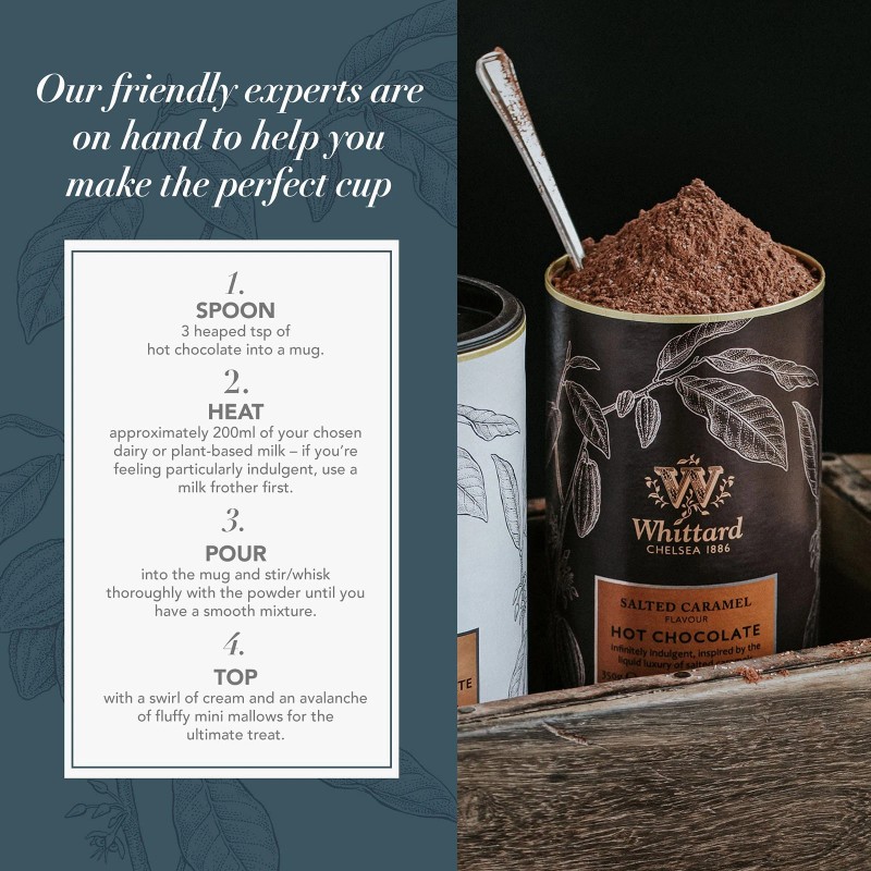 Whittard of Chelsea Salted Caramel Hot Chocolate Drink Mix Powder