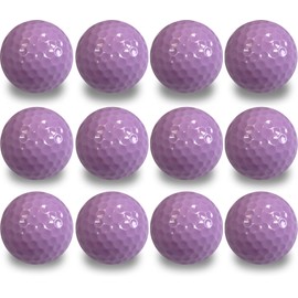 Plain Color Golf Balls 1 Dozen Blank, Non-printed (Lavender) -
