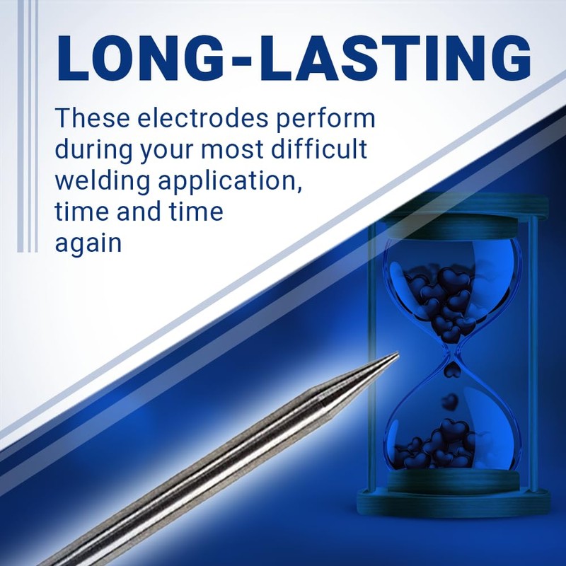 Pre-Ground TIG Tungsten Sharpened Electrodes Blue 2% Lanthanated 5-Pack (3/32"