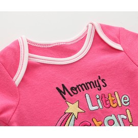 Chamie Baby Bodysuit Short Sleeve One-piece Suit Newborn Jumpsuit Infant Vest for Baby Boys and Girls 0-12 Months, Pack of 3