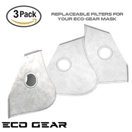 Anti Pollution Face Mask Eco-Gear Particulate Respirator | Washable 2 Filters