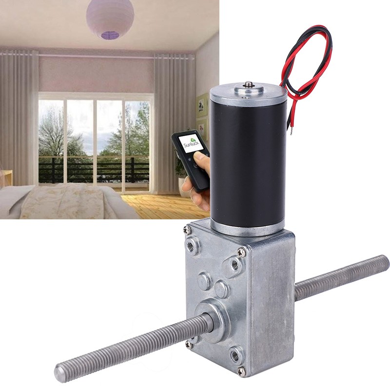 Worm Gear Motor M8 Double Right Hand Thread Dual Shaft