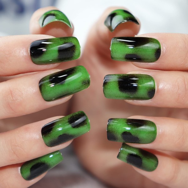 BABALAL Medium Length Press on Nails Glossy Fake Nails Square