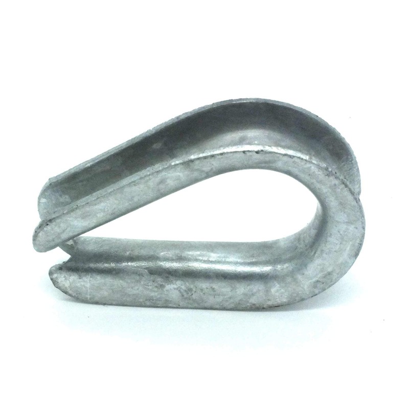 DuraBrite Galvanized Steel Heavy-Duty Cable Thimbles - 3/8" Wire Rope,