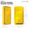 RADIXIUM Gold Bar Bottle Opener - Magnetic Fridge Opener with
