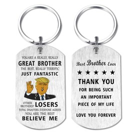 Gifts for Brother Adult - You Are A Great Brother Keychain from Sister - Best Big Brother Birthday Gifts from Sister - Father's Day Gifts for Brother