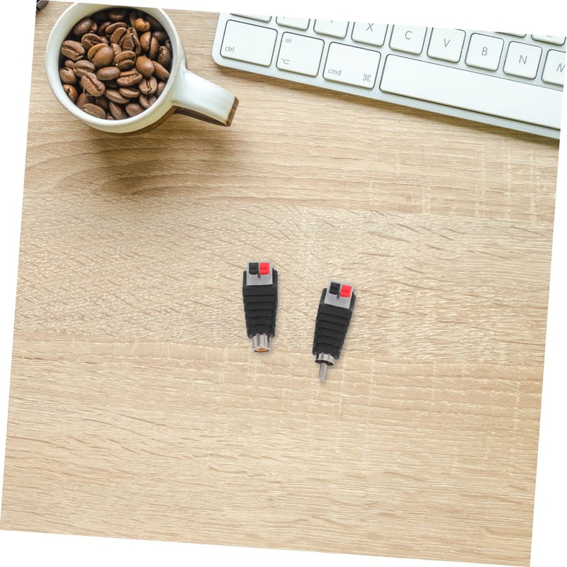 Gatuida 6pcs RCA Male Connector to Av Screw Terminal Adapter