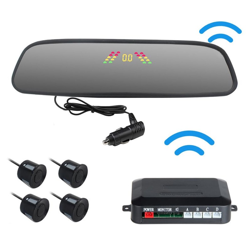 Wireless Car Reverse Radar Sensor Kit RiloerDC 12V Wireless Car