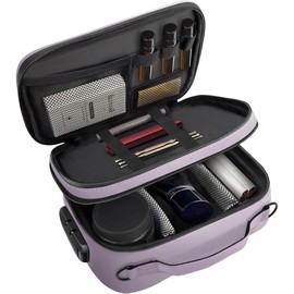 Large Smell Proof Bag with Combination Lock, Stash Bag Odor Proof Pouch Organizer (Beige) - Color: Lilac