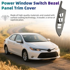 Youqsm Power Window Switch Bezel Panel Trim Cover Compatible with Toyota Corolla 2009 2010 2011 2012 2013 Window Switch Bezel Trim Replaces 74231-02710 (1pcs Front Left, Dark Gray)