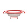 Farberware 5216427 Professional Stainless Steel Expandable Over-The-Sink Colander/Strainer, Red