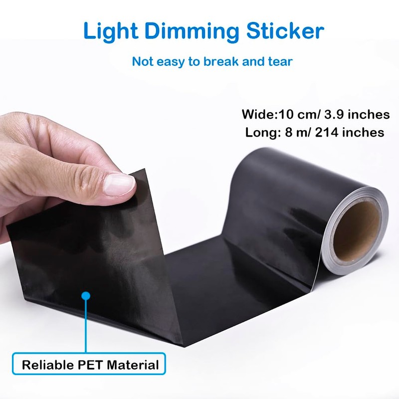 Light Blocking Tape Light Dimming Sticker Adhesive Black Sheet for
