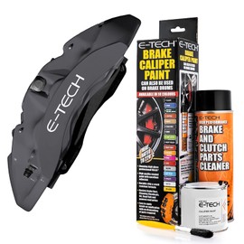 Netagon Car Brake Caliper Quick Drying High Performance Temperature Rating 220 C Paint Kit Set (Dark Graphite Grey)