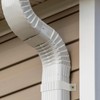 Gutter Downspout Straps - 2x3, White (2 Pack) With Brackets