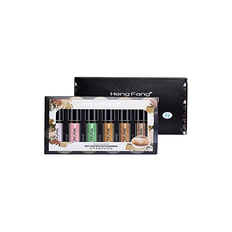 YDFXF Metal Shimmer Liquid Eyeliner Set, 6 Colores/Set De Sombras