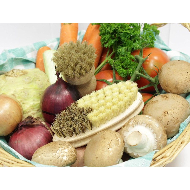 Wooden mushroom brush, vegetable cleaning brush, 100% natural product