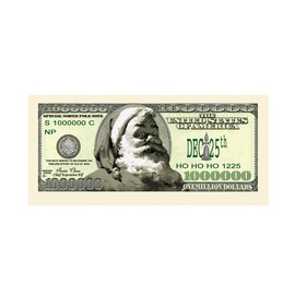 American Art Classics Pack of 50 Santa Claus Million Dollar Bill - Modern Style Bill - The Ultimate Stocking Stuffer