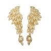Gold Angel Wings Eagle Wings Rhinestone Retro Statement Earrings Dangling