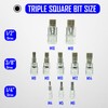 ALOUKA 10 Piece Drive Triple Square Spline Bit Socket Set,