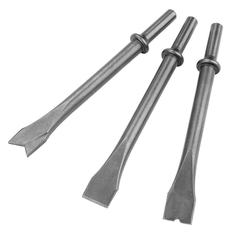 Heavy Duty Air Hammer Chisels Kit Extra Long Round Shank